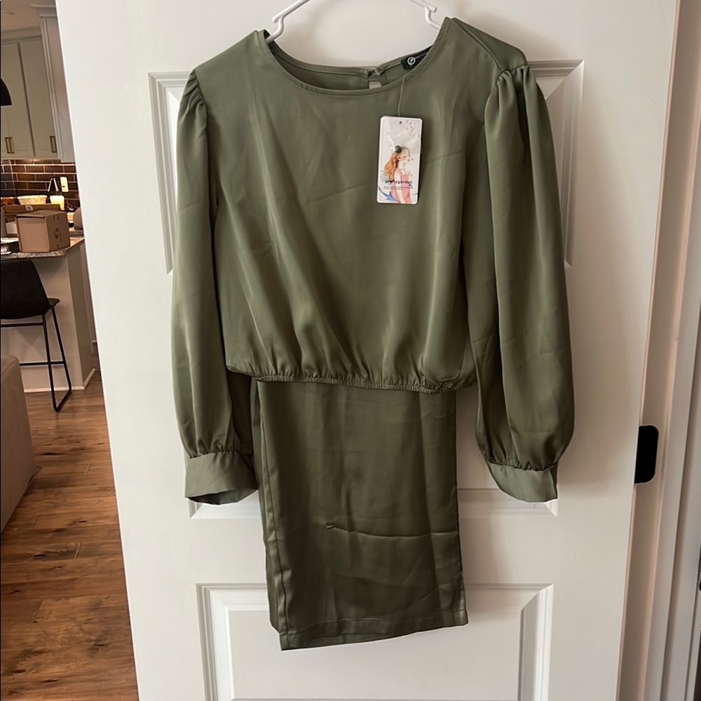 Elegant Olive Green two piece set